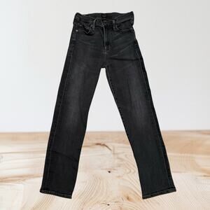 Citizens of Humanity Cara High Rise Cigarette Ankle Jeans Size 24 Washed Black